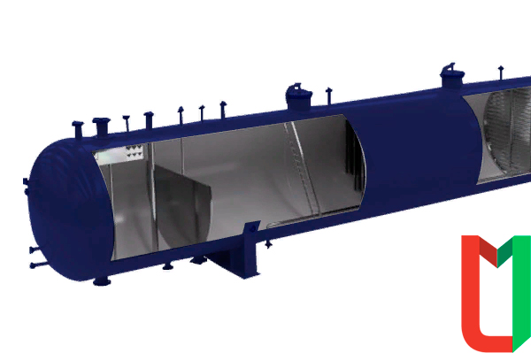 Трехфазный сепаратор ТФС-Г 16 м3 для обезвоживания и дегазации подогретой нефти со сбросом пластовой воды